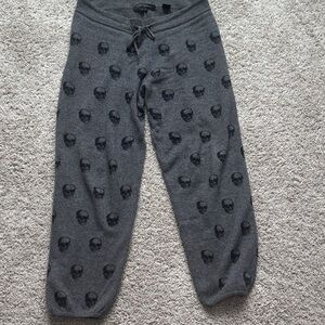 Skull cashmere jog pants